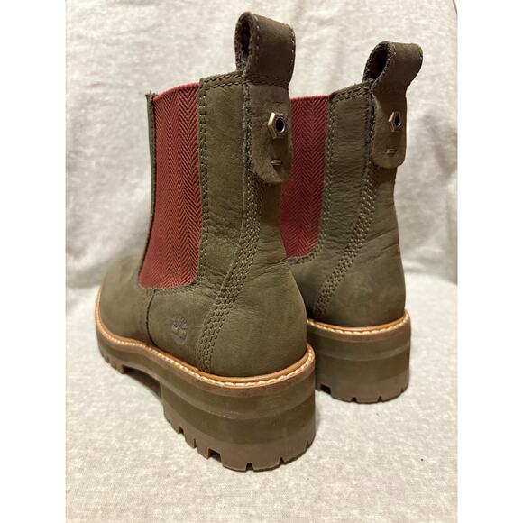 Timberland Women’s Size 6 Olive Nubuck Leather Chelsea Pull On  Boots EUC - Picture 11 of 11